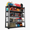 Heavy Duty 5-Tier Shelving Unit 2500LBS Capacity - Adjustable Steel Garage Shelves for Warehouse, Basement Storage(63''H x 39.4''W x 17.7''D)