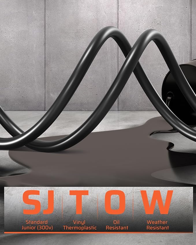 DEWENWILS Retractable Extension Cord Reel, 75 FT Heavy Duty Power Cord, 14/3C SJTOW, Lighted Triple Tap Outlets, 10A Circuit Breaker, Wall/Ceiling Mounted for Garage, Workshop, UL Listed