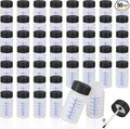 CYEAH 50 Pcs Touch Up Paint Container, 2 oz Paint Touch Up Bottles with Child-safe Lid and Applicator Brush, Touch-up Leftover Paint Container with Mixing Ball for Fixing Wall, Scratches, Car Surface