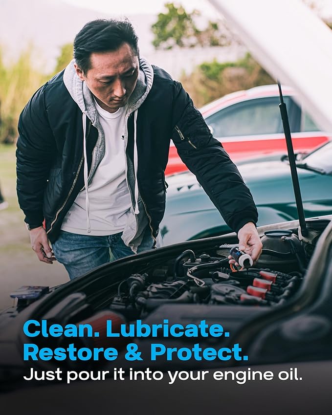 Pro Oil Additive for Car Engine - SuperNano Engine Remetalizer - Engine Flush with Advanced Nanoparticle Technology for Engine Wear Repair and Oil Treatment - Compatible with Gas, Diesel & Hybrid-50g