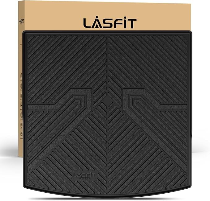 LASFIT Cargo Mat for Volkswagen Atlas Cross Sport 2020-2025, Custom Fit All-Weather TPE Rubber Trunk Mat for VW Accessories, Waterproof, Easy to Clean, Black