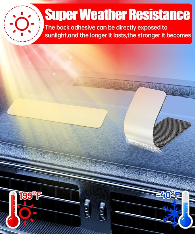 Hook and Loop Strips with Super Adhesive Heavy Duty, Made of 3M, Heat Resistant Waterproof, Outdoor or Indoor Use, 16 Sets Black 0.98x3.94 Inch