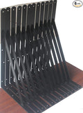 6 Pack L18 x H 12" Black Heavy Duty Shelf Brackets with Screws Metal Shelf Brackets Shelf Support Angle Brackets for Shelves L Brackets Heavy Duty Floating Shelf