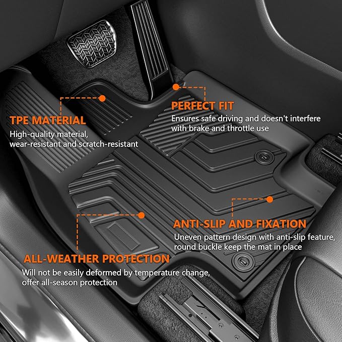 powoq Floor Mat Compatible with 2020-2025 Toyota Highlander Cargo Mat Trunk Liner Cargo Liner Replacement for 2020-2025 Toyota Highlander Accessories