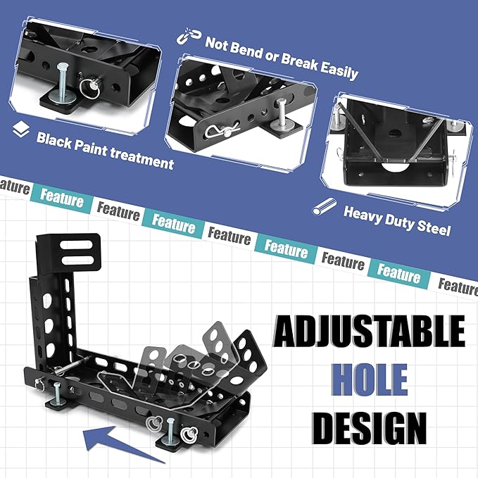 ECOTRIC Motorcycle Wheel Chock Trailer 3000lb Capacity, Adjustable Motorcycle Front Tire Stand Chock for Trailer Truck Garage Fit for Most Crusier Sports Dirt Bikes Tire Size 14"-22" Wheels