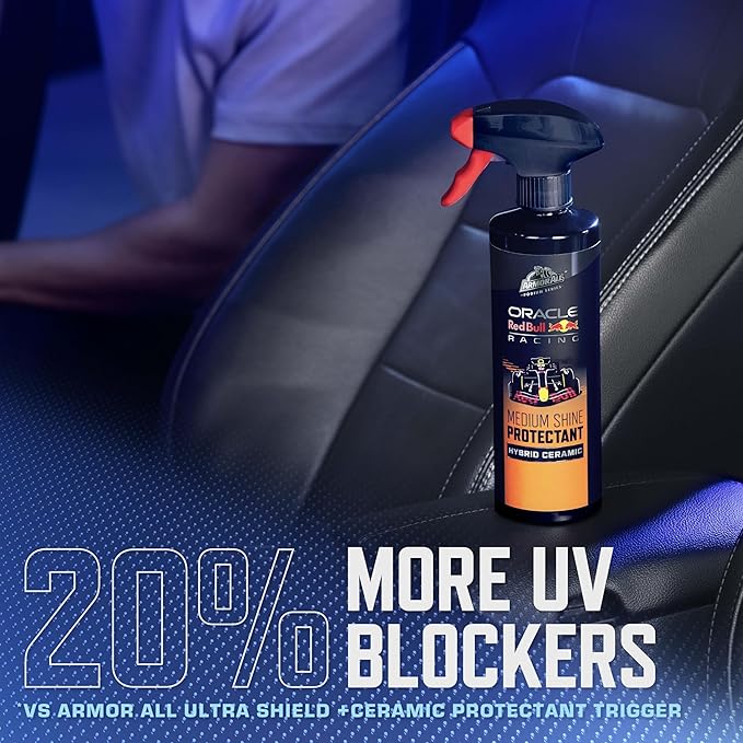 Armor All Podium Series 3-Piece Protect & Shine Car Detailing Kit Developed with Oracle Red Bull Racing, Includes Hybrid Ceramic Exterior Detailer, Tire Shine, and Interior Protectant, 16 fl oz Each