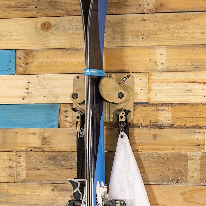 Ultimate Ski & Snowboard Wall Rack | Secure, Non-Slip Storage | Fits Any Ski/Board | Garage Organization | Ski Storage Rack | Snowboard Storage Rack | Winter Gear Organizer | 3 Pck