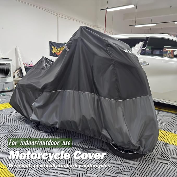 Motorcycle Cover for Harley Davidson Touring Models Road Glide Limited, Ultra Limited, Ultra Classic, Road King, Road Glide, Street Glide, Electra Glide - Waterproof Motorcycle Cover Outdoor Storage