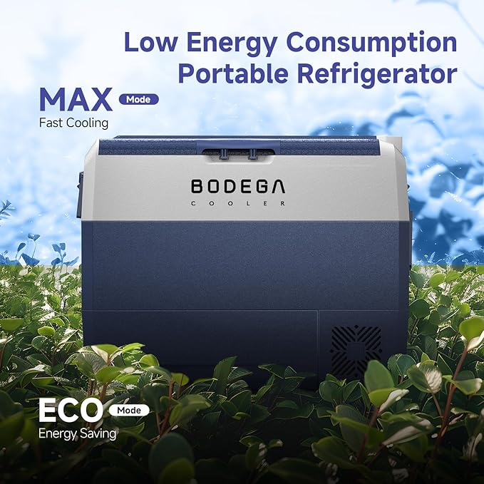 BODEGACOOLER 12 Volt Car Refrigerator,64 Quart Portable Car Freezer Fridge Bluetooth Control,(60L) -4℉-68℉ Electric Cooler 12/24V DC and 100-240V AC for Travel,Camping,RV,Boat Road Trip Tailgating