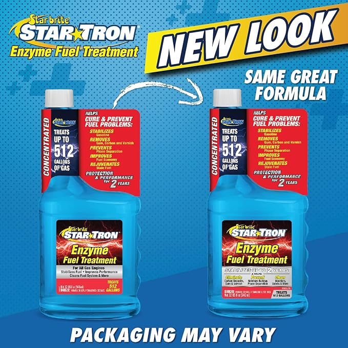 STAR BRITE Star Tron Enzyme Fuel Treatment - Concentrated Formula 32 Fl. Oz. – Treats up to 512 Gallons - Fuel Stabilizer & Treatment, Gasoline Stabilizer, Star Tron Marine Enzyme Fuel Treatment