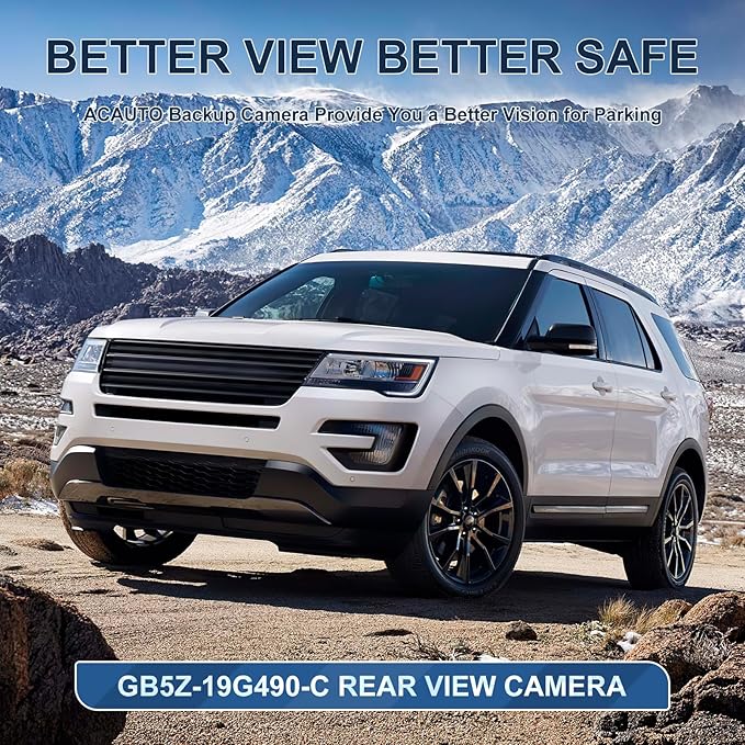 Rear View Backup Camera Fit for Ford Explorer 2016-2018, Reversing Parking Assist Camera OE Replacement GB5Z-19G490-C, GB5Z-19G490-A