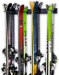 StoreYourBoard Ski Wall Storage Rack – Ski Rack Wall Mount Holds 8 Pairs, Heavy-Duty Steel Ski Holders for Wall, Space-Saving Ski Rack for Garage & Home, Holds Up to 200 lbs