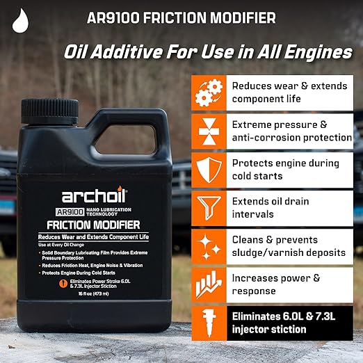 Archoil AR9100 Friction Modifier Value Pack - Two 16oz Bottles of AR9100 for Two Powerstroke Treatments…