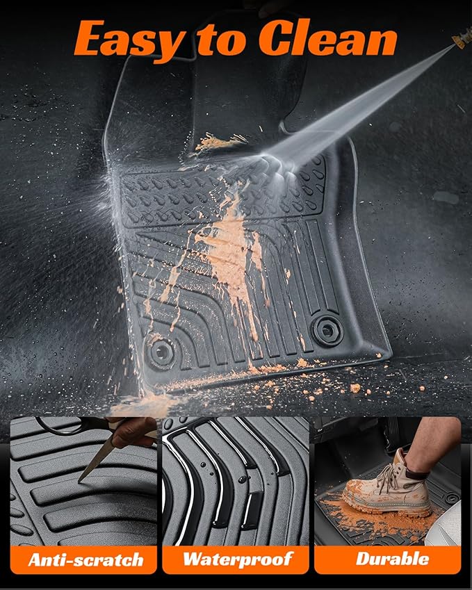 Floor Mats Cargo Liner for Toyota Prius 2023 2024 2025, All Weather Car Floor Mats for 5th Gen pruis 2023-2025, Non-Slip Waterproof Floor Liner Car Accessories for Prius LE XLE Limited Prime
