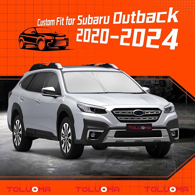 Custom Fit Windshield Sun Shade for Suba-ru Outback 2020-2025 (Premium, Limited, Touring)- Full Coverage, 210T Reflective Fabric, Double-Layer Design - Easy to Install and Store