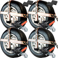 VULCAN Car Tie Downs - Snap Hook - Adjustable Loop - 4 Pack - Silver Series - 3,300 Pound Safe Working Load