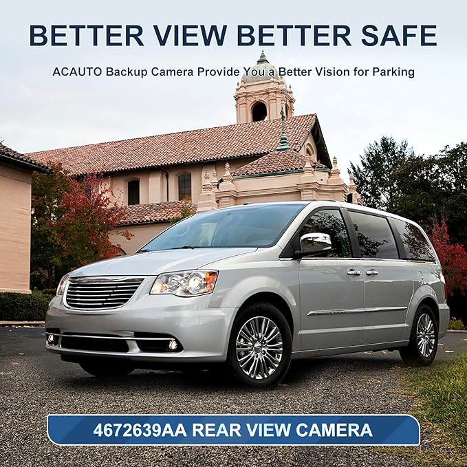 Rear View Backup Camera Fit for Chrysler Town & Country 2011-2016, fit for Dodge Grand Caravan 2011-2020, Reversing Parking Assist Camera OE Replacement 4672639AA,CH1960103