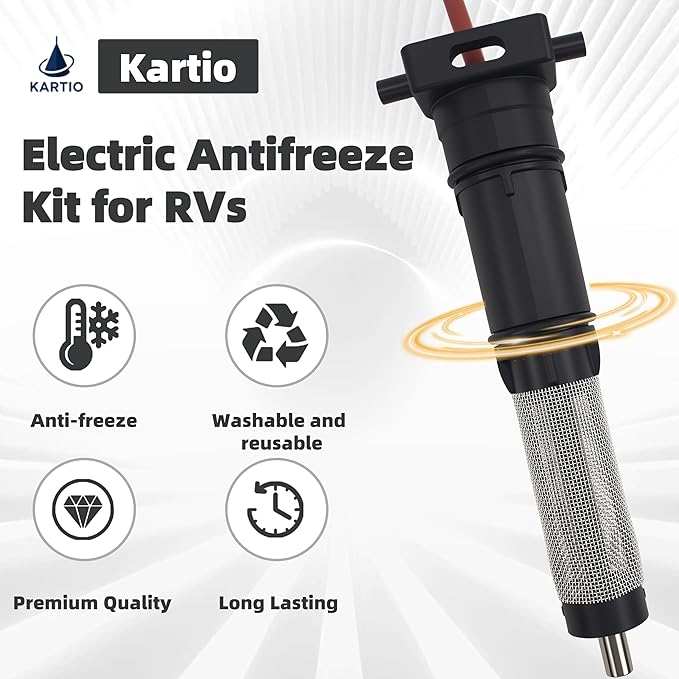 Electric Antifreeze Kit Compatible with Truma AquaGo, Replacement Electric Antifreeze Kit for Truma AquaGo Water Heater Frost-Free Protection Down to -20°C/-4°F | 12V DC Operation