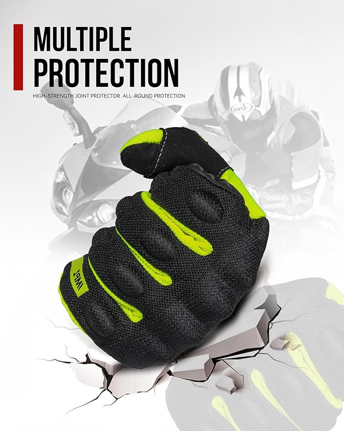 BORLENI Motorcycle Riding Gloves Touch Screen Full Finger Glove Motocross Road Racing Bike Outdoor Sports for Women Men