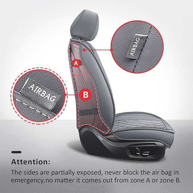 MIROZO Ram Seat Covers,Waterproof Truck Seat Covers Fits for 2009-2025 Dodge Ram 1500 2500 3500 Crew Quad Regular Cab Pickup Cushions Compatible with Split Bench 40/60(Gray,Full Set Flat Back)
