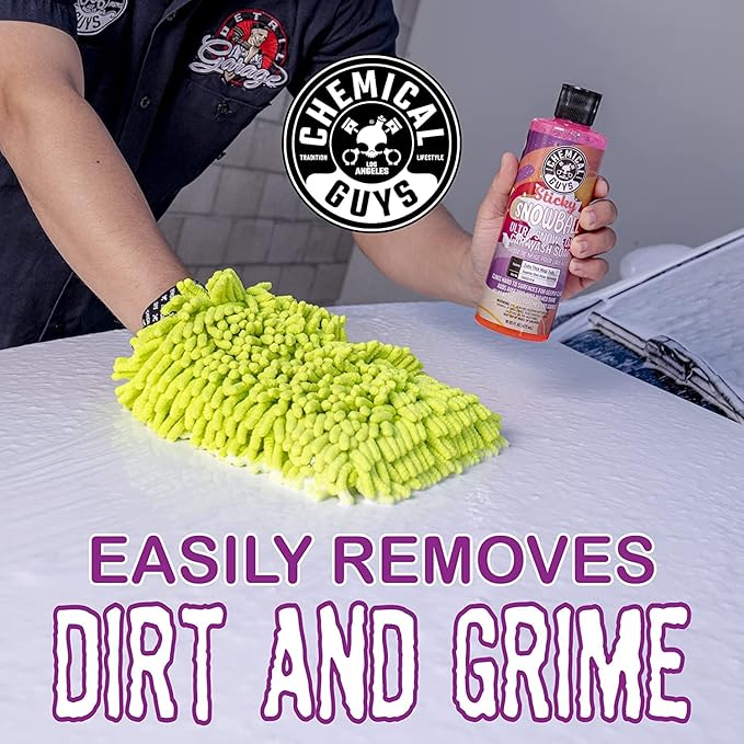 Chemical Guys EQP369 TORQ Professional Snow Foam Cannon Car Wash Snow Foamer + Sticky Snowball Ultra Snow Foam Car Wash Soap 16 fl oz (Safe for Cars, Trucks, SUVs, & More) Works With Pressure Washer