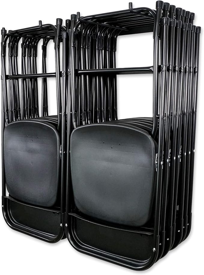 StoreYourBoard Double Chair Storage Rack – 2 Pack Heavy Duty Folding Chair Rack for Garage Organization, Holds 200 lbs, Chair Hangers for Folding, Patio, Beach & Camping Chairs