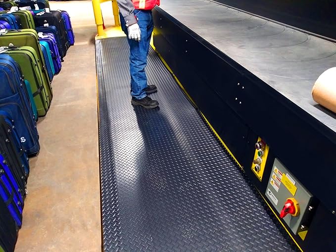 Rhino Mats, American Classic Diamond Anti-Fatigue Mats, Industrial Ergonomic Comfort Standing Mat for Work, Home, Garage, Office, Kitchen or Anywhere (Black 9/16" Thick, 4 FT. x 5 FT.)