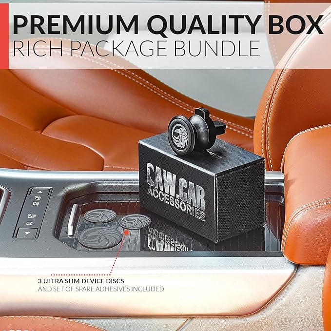 New 2025 Magnetic Cell Phone Holder for Car Vent【 All-Metal 】- for Any Smartphone (iPhone, Android, GPS) | Stylish All-Metal One-Hand & One-Sec Phone Mount for Car, +100 to Safeness & Comfort