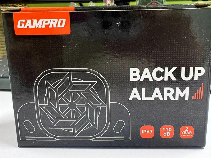 835 Back-up Alarm 12V-48V 110dB IP67 Waterproof Dust-Proof Reversing Warning Alarm with Super Loud Beeper Tone for Truck Van Forklift Car Lorry Agricultural Vehicles