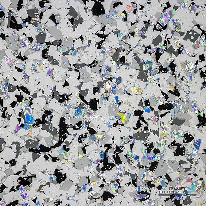 RUST BULLET Decorative Color Flakes - Empire Sparkle - Customize Concrete Floors with 1 LB of Durable, UV-Resistant Vinyl Chips for Stunning, Long-Lasting Designs