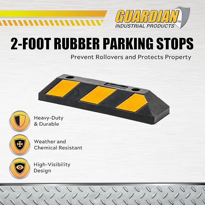 Guardian Heavy Duty Rubber Parking Curb - 22" Long
