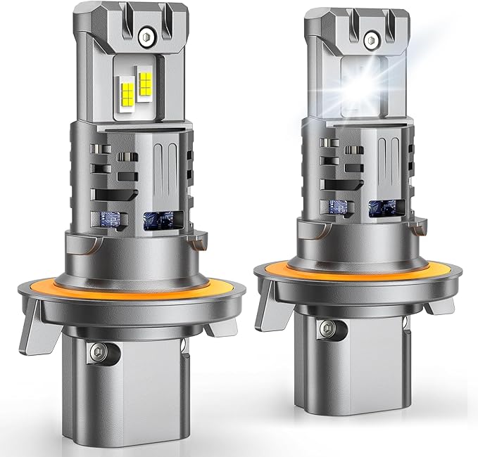 FAHREN 9008 H13 Bulbs, Lastest 45000LM High Visibility, 6500K Cool White, Compact 1:1 Size, Waterproof IP68 fog bulbs, Plug and Play, Pack of 2