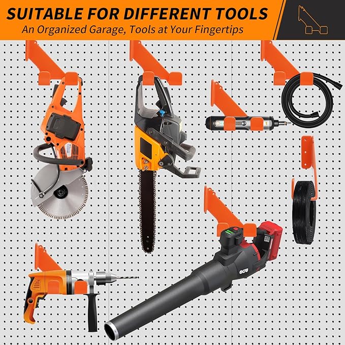 Chainsaw Holder, 3 Pack Wall Mounted Chainsaw Hanger, Scratch-Resistant Chain Saw Holder, Garage Organization Chainsaw Rack, Space-Saving Design Ideal for Garage, Workshop, Storage