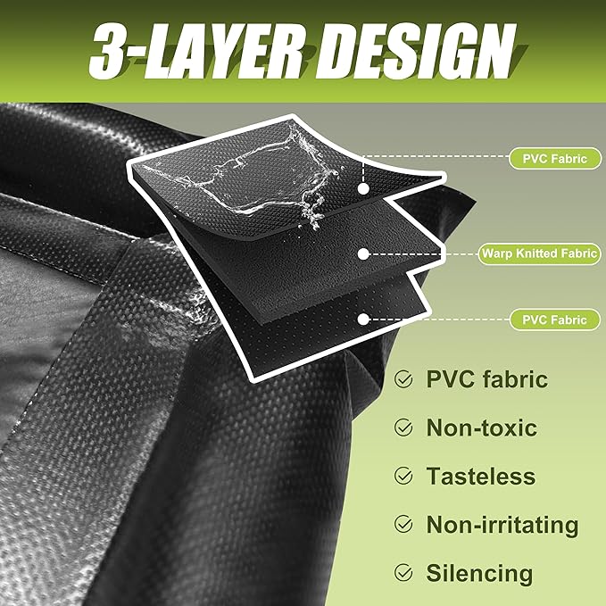 Auto Floor Mats for SUV/Truck, Containment Garage Car Mat for Snow, Mud, Rain(8ft 6in x 20ft), Black