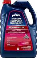 PEAK OET Extended Life Red/Pink Concentrate Antifreeze/Coolant for Asian Vehicles, 1 Gal.