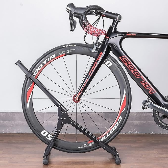 Bike Floor Stand Rack- Indoor Bike Stand for Garage/Home - Bike Storage Bicycle Parking Rack Fit 20”-29” Mountain Road Bikes (3 Bike Rack)