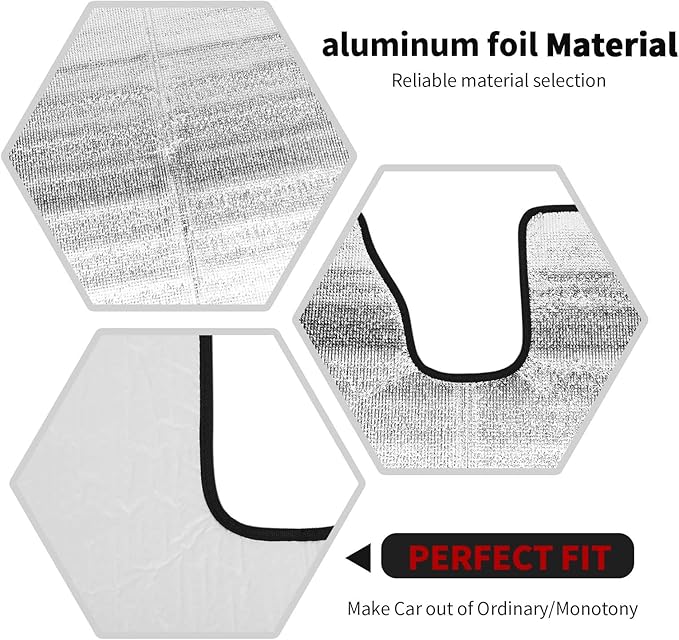 RT-TCZ Windshield Sunshade Sun Shade Heat Shield Window Sun Visor Mat for Dodge Durango 2011-2024,Silver