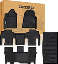 OEDRO Floor Mats Accessories Set (Full Set + Cargo) Fit for 2022-2025 Jeep Wagoneer, Custom Fit TPE All-Weather Floor Liners, Black