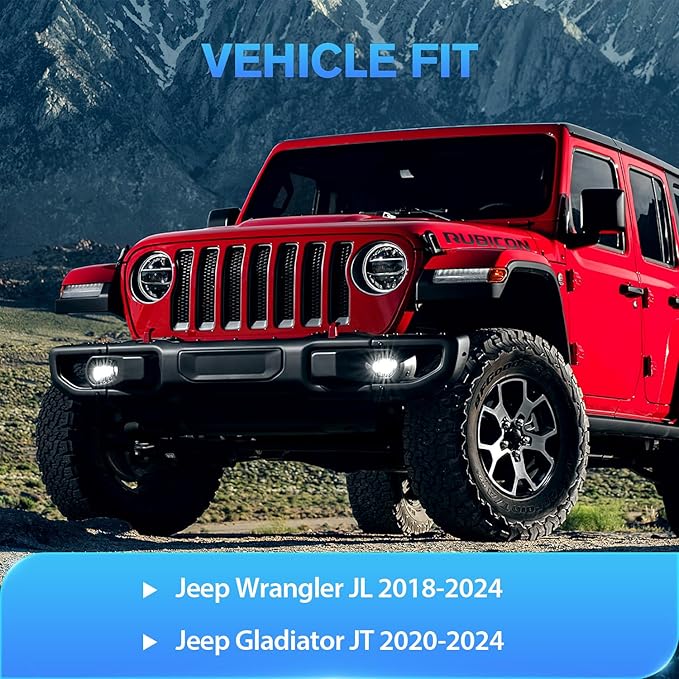 Nilight Window Visor Compatible with Jeep Wrangler JL/Jeep Gladiator 2018 2019 2020 2021 2022 2023 2024 Vent Window Visors, Rain Guards Acrylic-4pcs