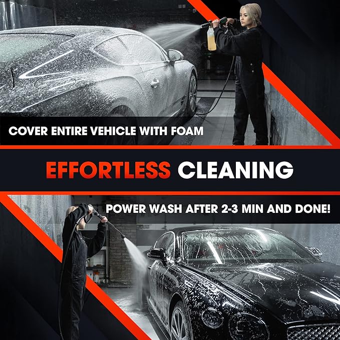 Swift Touchless Car Wash Shampoo (4 Gallon) - No Brushing Required, High Foaming Car Soap, Heavy Duty, Auto Detergent for Foam Cannon, Works on Cars, Trucks, RVs, Motorcycles, Upholstery & More!