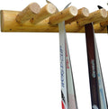6-Place Log Ski Rack Wall Mount, Indoor Ski Storage Rack for Garage Organizers, Wooden Skis Wall Mount Storage Racks, Pole Skis Sports Racks, Garage Organization Walls - Natural