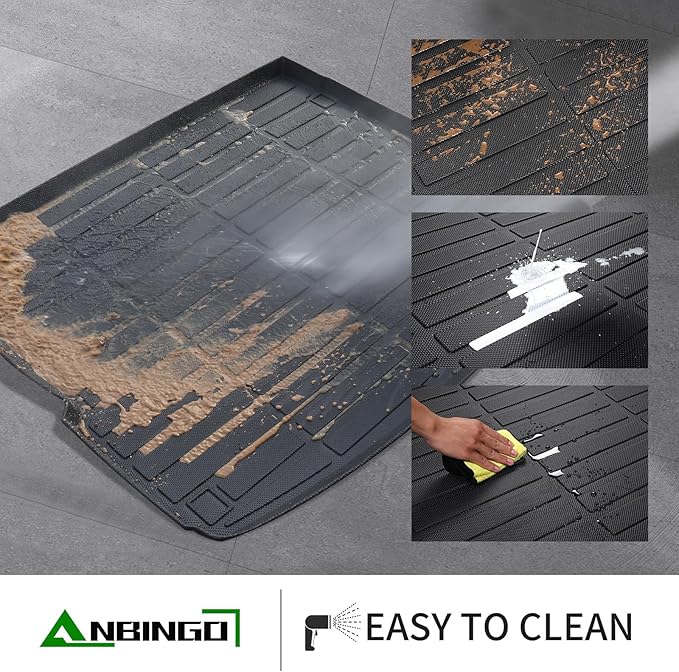 ANBINGO®Floor Mats Fit for Hyundai Kona 2018-2023 (No for EV)&Cargo LinerAll Weather Mats for 2019 Kona TPE Car Mat Rugs for 2020 Kona Rubber Trunk Carpet for 2021 Kona Automotive