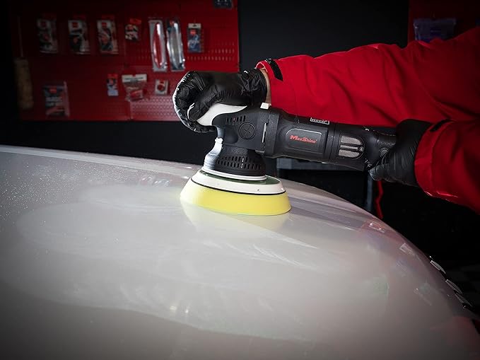 Maxshine Pro DA Polisher M21 Pro | 21mm Throw, 6" Backing Plate, 1000W, Black | Variable Speed, Ergonomic Grip, Low Vibration | Auto Detailing Buffer for Paint Correction