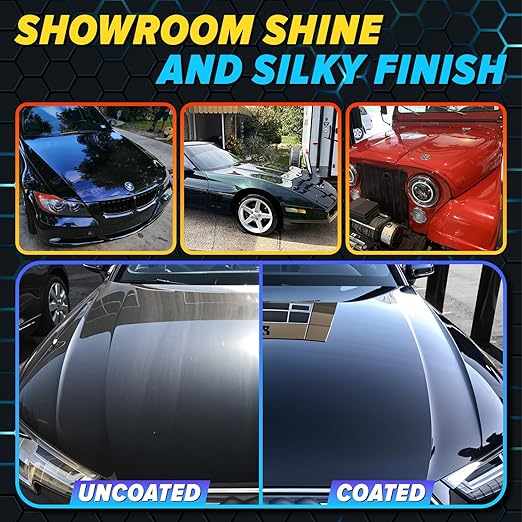 Carfidant Scratch & Swirl Remover with Ceramic Silk – Car Scratch Remover for Vehicles Paint Repair with Ceramic Coating Spray – Polishing & Washing Kits with Applicator Pad & Microfiber Towel