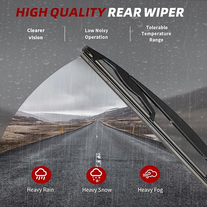 OTUAYAUTO Premium Windshield Wiper Blades - Replacement for Chevrolet Suburban Tahoe 2008-2014, Cadillac Escalade 2009-2014 Front and Rear Wipers J/U Hook - 22"+22"+12" (Pack of 3)