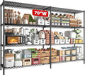 REIBII 70"W Metal Shelving, Storage Shelves 4-tier Wire Shelving Unit Load 1240LBS Metal Shelves for Storage Adjustable Shelving Rack for Pantry Kitchen Commercial school Garage 70"W*15.8"D*62.9"H