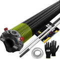 Garage Door Torsion Spring 207x2x24 Torsion Spring for Right Side of Garage Door with 1" Steel Bearing, Gloves, and Winding Bars Precision E-Coating 5-Year Warranty Minimum 30,000 Cycles (Black Cone)