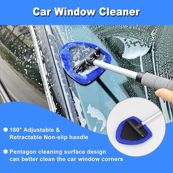 Windshield Cleaner Tool, 15Pcs Car Interior Detailing Kit, Car Cleaning Kit Interior Cleaner, Car Detailing Brushes, Car Cleaning Gel, Car Cleaning Supplies Tools Accessories for Women, Men, Interior