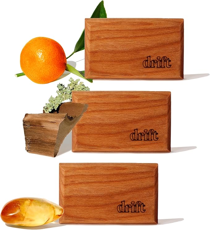 Drift Car Air Freshener - Wood Fragrance - Automotive Odor Eliminator - Car Fresheners Long Lasting - Variety Scent Refill - Pack of 3 - NO CLIP INCLUDED