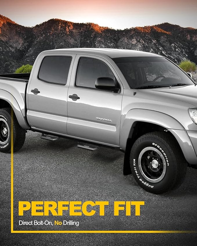 KYX 6 inches Running Boards Side Steps Compatible with 2015-2024 Chevy Colorado/GMC Canyon Crew Cab(Nerf Bar Side Steps Side Bars)